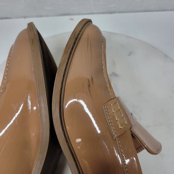 Jones New‎ York Cabeela Loafers Womens 10 Tan Faux Patent Leather Chunky Heels - Picture 5 of 16